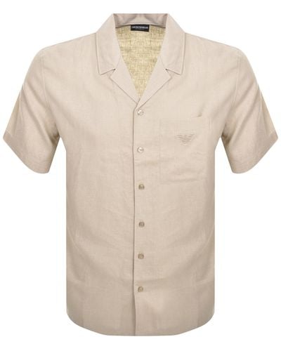 Armani Emporio Short Sleeved Shirt - Natural