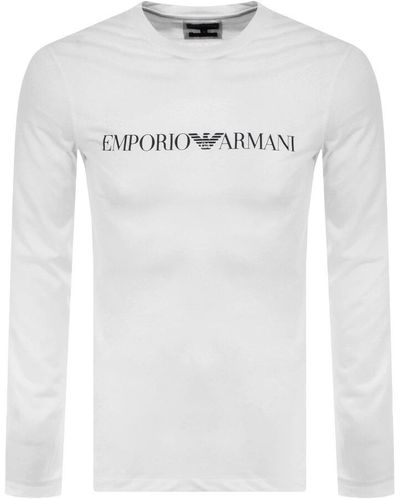 Armani Emporio Long Sleeved T Shirt - White