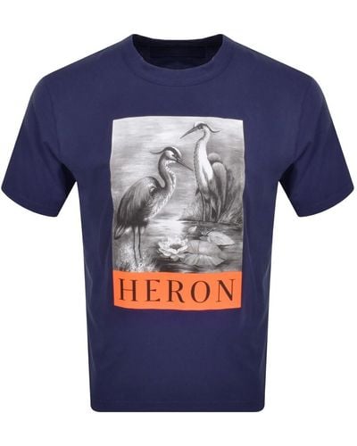 Heron Preston Heron Logo T Shirt - Blue