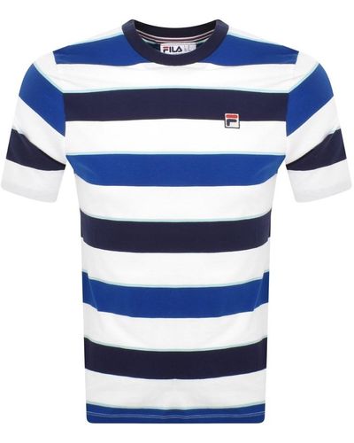 Fila Yarn Dye Stripe T Shirt - Blue