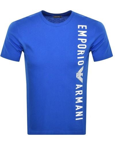 Armani Emporio Logo T Shirt - Blue