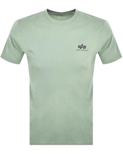Alpha Industries Basic Small Logo T Shirt - Green