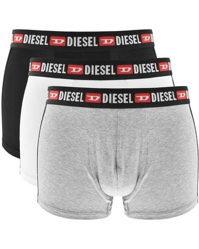 DIESEL Underwear Damien 3 Pack Boxer Shorts - Grey