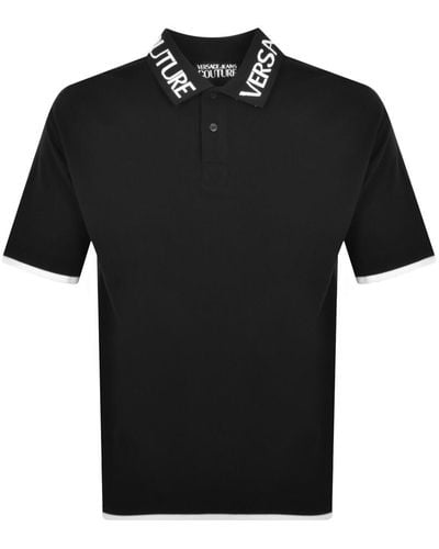 Versace Couture Logo Polo T Shirt - Black