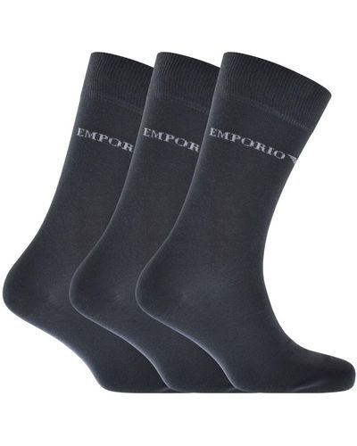 Armani Emporio 3 Pack Socks - Blue