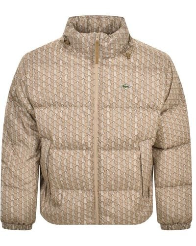 Lacoste Quilted Jacket - Brown