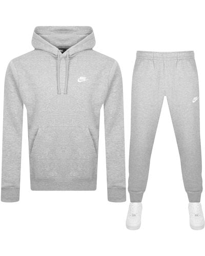 Nike Club Hooded Tracksuit - Grey