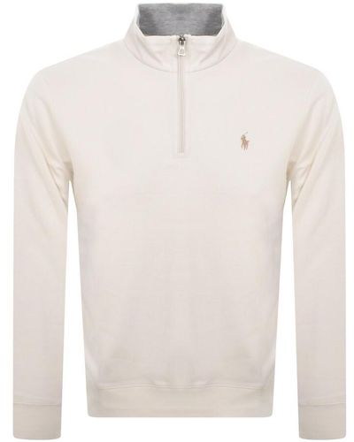 Ralph Lauren Half Zip Sweatshirt - White