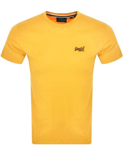 Superdry Vintage Logo T Shirt - Yellow