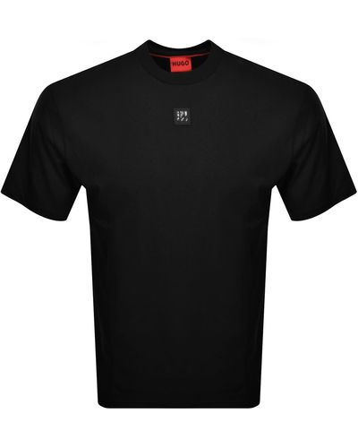 HUGO Dalile Crew Neck T Shirt - Black