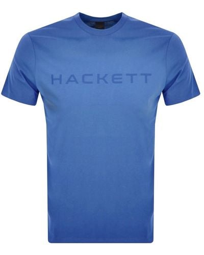 Hackett London Logo T Shirt - Blue