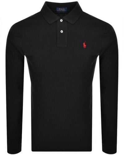 Ralph Lauren Long Sleeve Polo T Shirt - Black