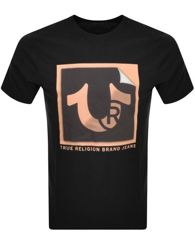 True Religion Peeling Horseshoe T Shirt - Black