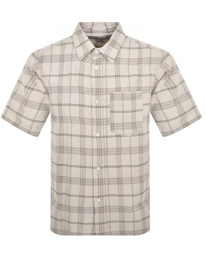 Norse Projects Ivan Textured Check Shirt - Natural