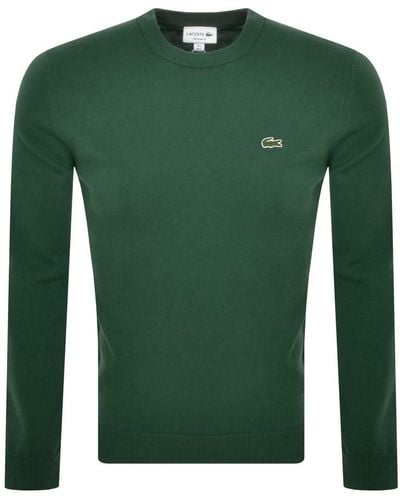 Lacoste Crew Neck Knit Sweater - Green