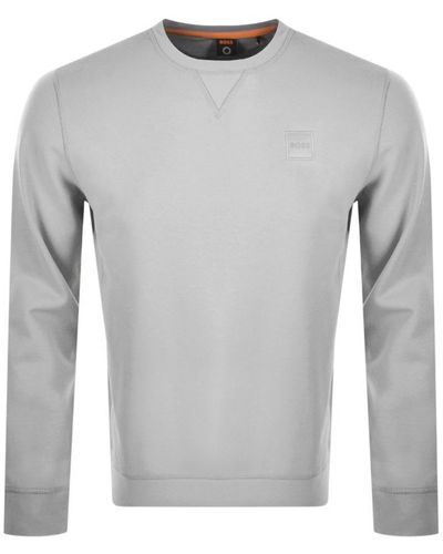 BOSS Mens Sani 100 Relaxed-fit Monogram Sweatshirt in French Terry