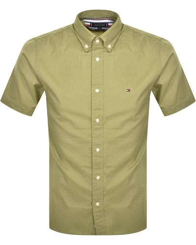Tommy Hilfiger Short Sleeve Poplin Shirt - Green