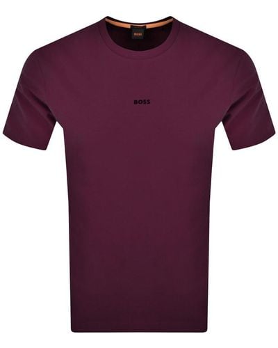 BOSS Boss Tchup Logo T Shirt - Purple