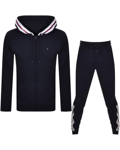 Tommy Hilfiger Lounge Hooded Tracksuit - Black