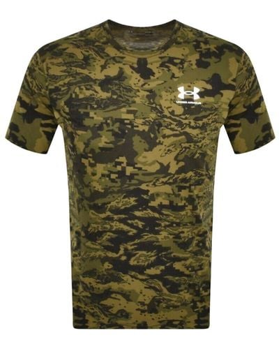 Under Armour Camo Short Sleeve T Shirt - Green