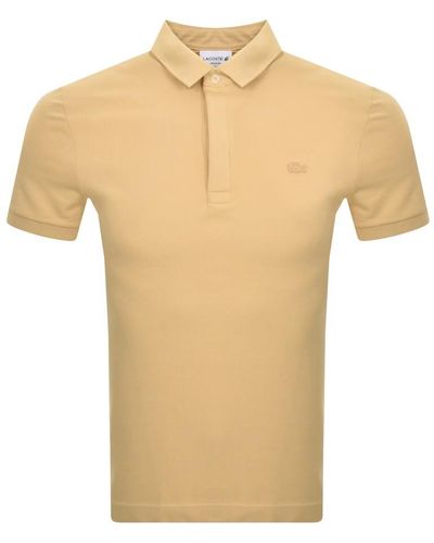 Lacoste Short Sleeved Polo T Shirt - Natural
