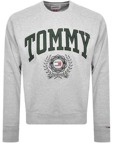 Tommy Hilfiger Boxy University Sweatshirt - Grey