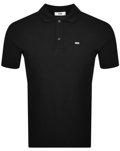 BALR Olaf Straight Metal Brand Polo T Shirt - Black