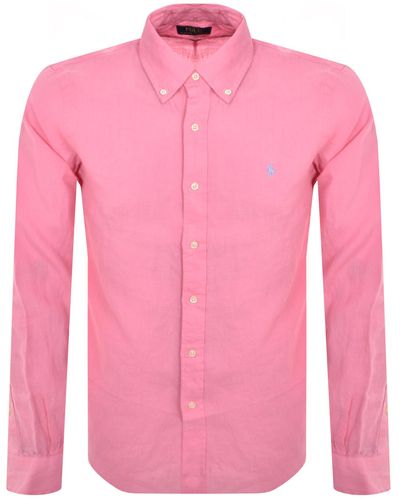 Ralph Lauren Long Sleeve Shirt - Pink