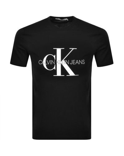 Calvin Klein Jeans Monogram Logo T Shirt - Black