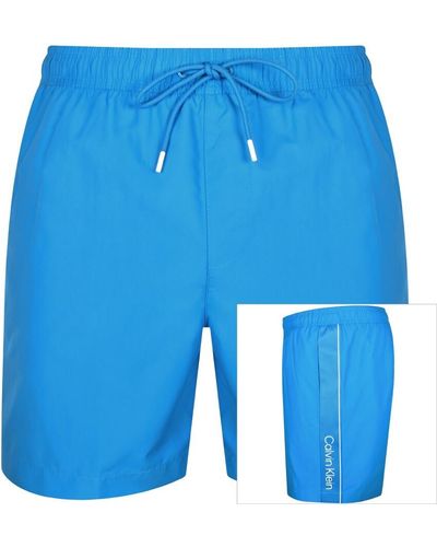 Calvin Klein Logo Swim Shorts - Blue