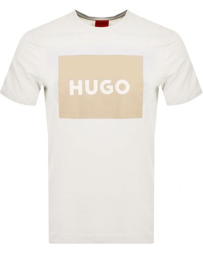 HUGO Dulive Crew Neck T Shirt - White