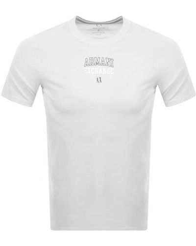 Armani Exchange Logo T Shirt - White