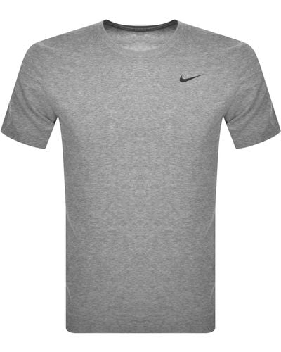 Nike Training Dri Fit Logo T Shirt - Grey