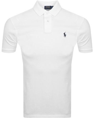 Ralph Lauren Custom Slim Fit Polo T Shirt - White