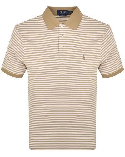 Ralph Lauren Striped Polo T Shirt - Natural