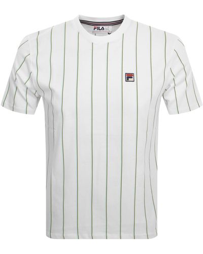 Fila Pin Striped T Shirt - White