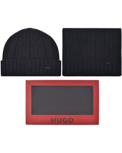 HUGO Zohoh Hat And Scarf Gift Set - Black