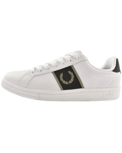Fred Perry B721 Leather Trainers - Grey
