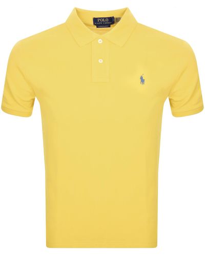 Ralph Lauren Custom Slim Polo T Shirt - Yellow