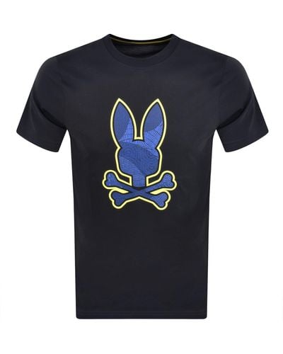 Psycho Bunny Lenox Graphic T Shirt - Blue