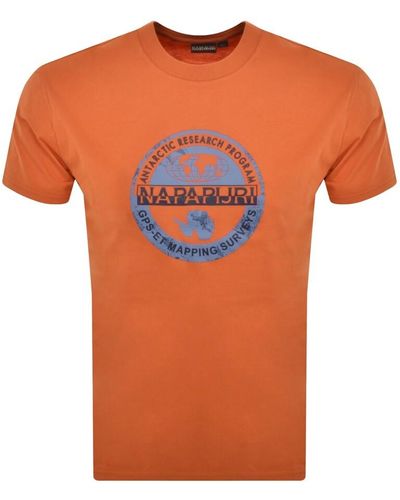 Napapijri S Bollo T Shirt - Orange