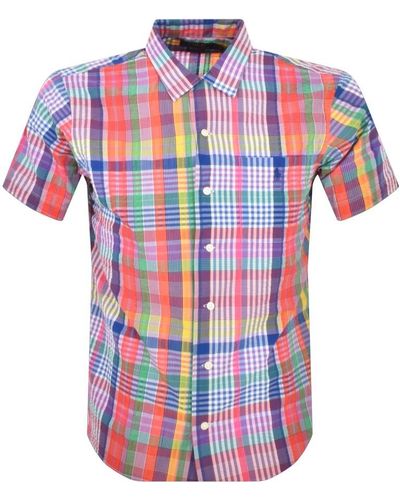 Ralph Lauren Check Short Sleeve Shirt - Pink