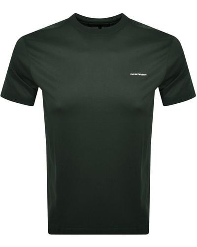Armani Emporio Short Sleeved Logo T Shirt - Green