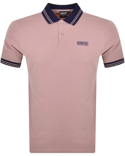 Barbour Tracker Polo T Shirt - Pink