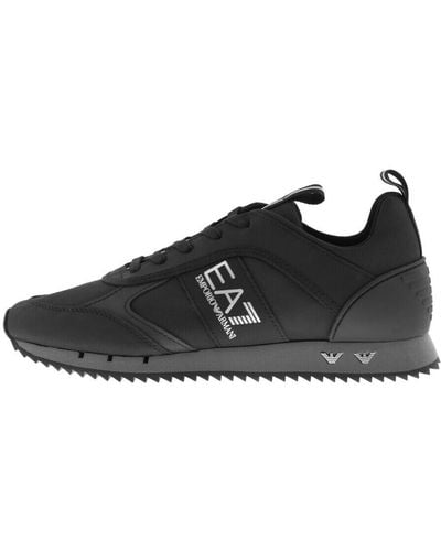 EA7 Emporio Armani Logo Sneakers - Black