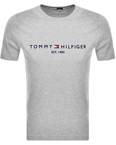 Tommy Hilfiger Logo T Shirt - Gray