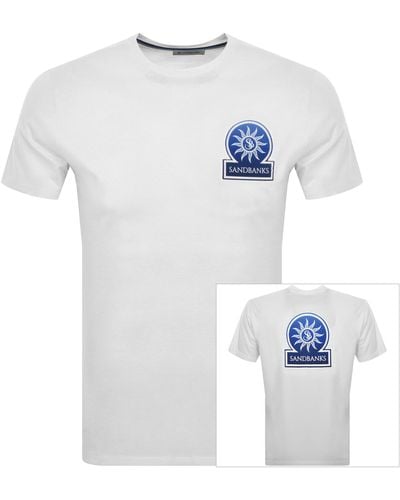 Sandbanks Badge Logo T Shirt - Blue