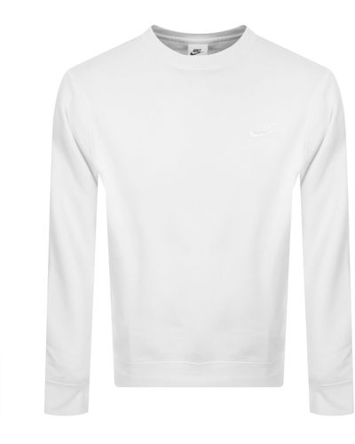 Nike Crew Neck Club Sweatshirt - White