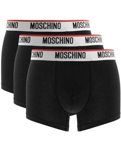 Moschino Underwear 3 Pack Trunks - Black
