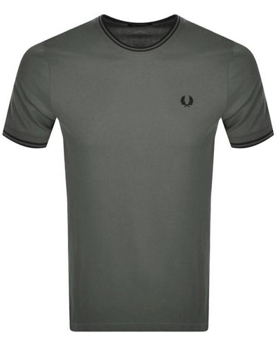 Fred Perry Ringer T Shirt - Grey